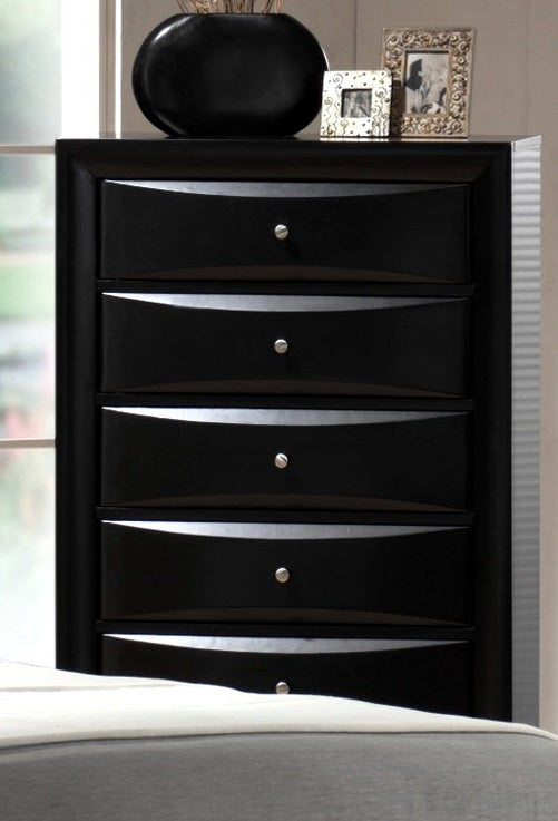 Crown Mark Furniture Emily Drawer Chest in Black