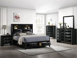Crown Mark Furniture Fallon 5 Drawer Chest in Black