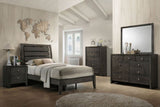 Crown Mark Furniture Evan Full Panel Bed in Grey