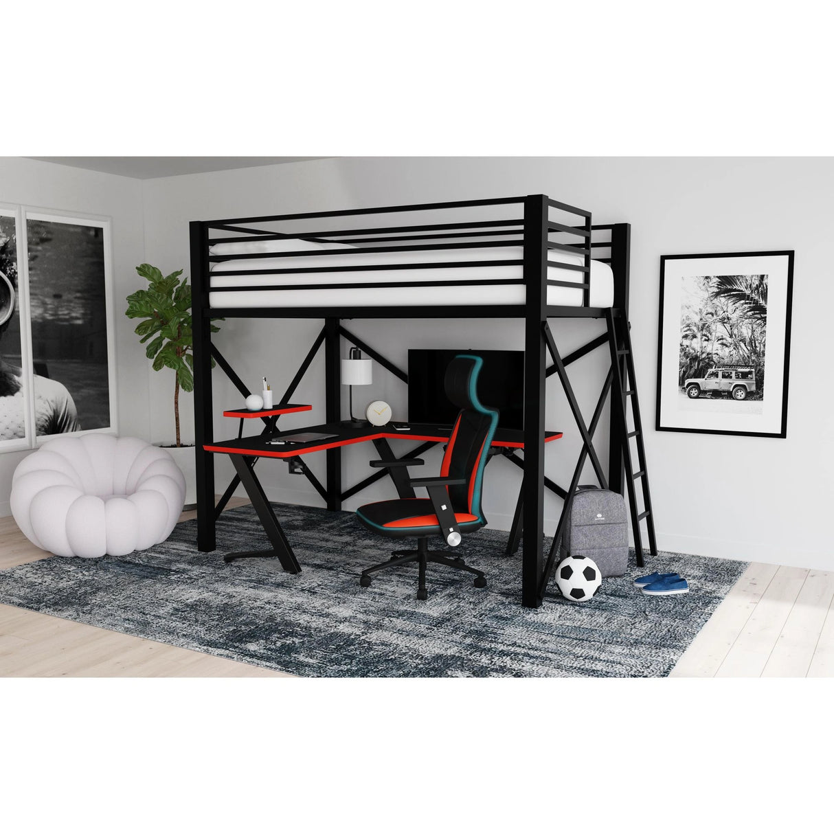 Talia Full Loft Bunk and Ladder