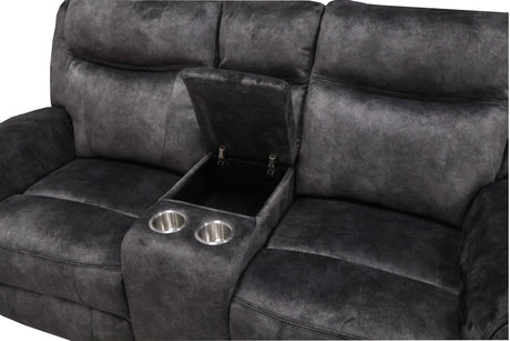 Park City Console Loveseat W/ Pwr Fr-Slate