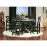 Elements International Britton Mary Dining Table in Charcoal