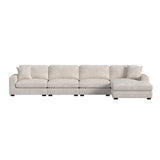Arizona Modular Sectional Set with RHF Chaise in Steno Beige