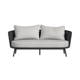 Bali Loveseat with Olefin Grey in Dark Grey