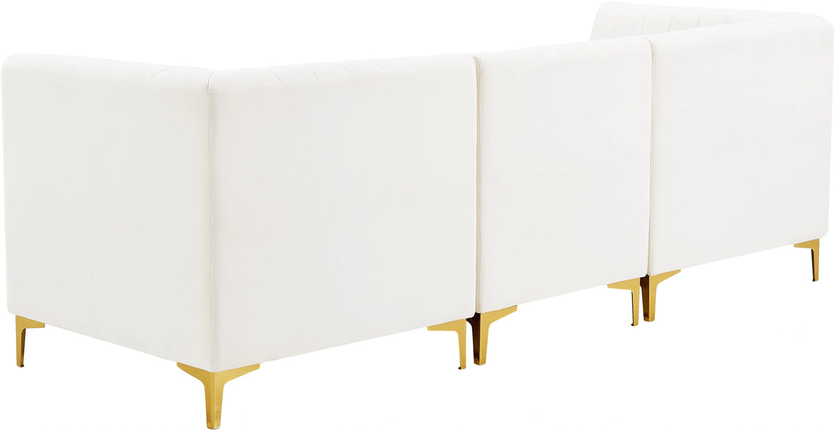 Alina Cream Velvet Modular Sofa