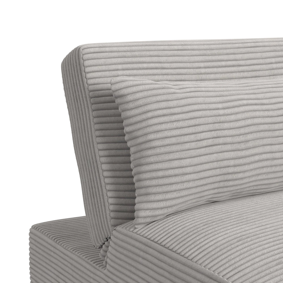 Pluto Chair with kidney pillow, Klik Klak and Pop up in Coronado Grey