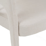 Elson - Modern Off-White Fabric + Antique Brass Dining Chair