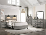 Crown Mark Furniture Carter 5 Drawer Chest in Gray