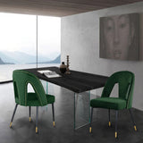 Akoya Green Velvet Dining Chair