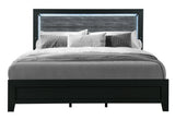 Reid Black Bed with LED