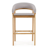 Truman - Mid-Century Modern Grey + Natural Oak Bar Chair (Set of 2)