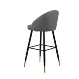 Oliver Gray Vegan Leather Bar Chair (2 Per Carton)