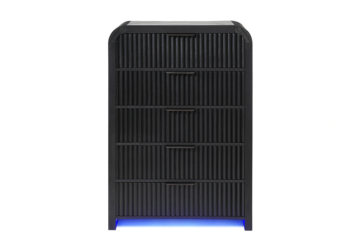 Beckett Wht/Blk Chest W/ LED