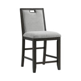 Elodie Counter Chair with Grey Fabric in Charcoal (2 Per Carton)