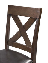 Alex Counter Side Chair W/Brown PU Espresso (2 Per Pack)