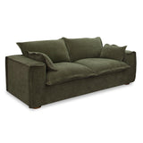 Durbin - Modern Green Fabric Loveseat