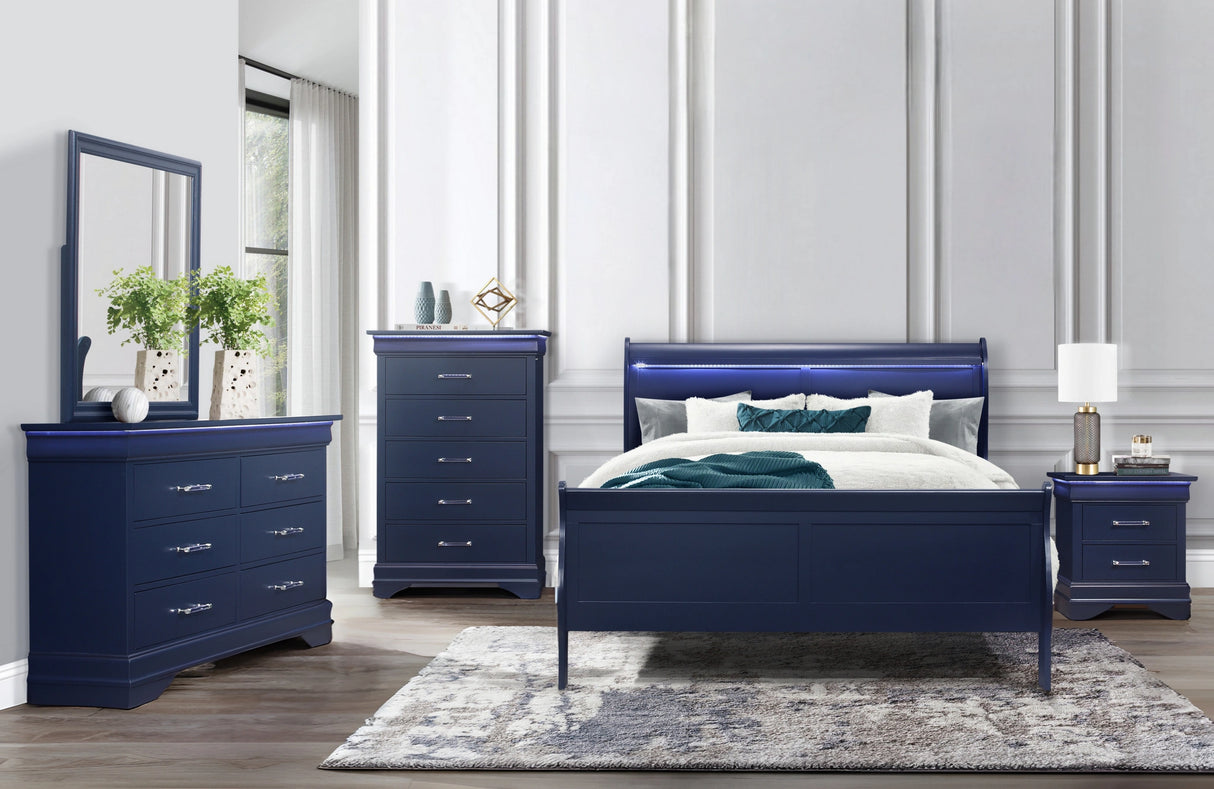 Charlie Bed Group with LED