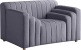 Naya Grey Velvet Chair