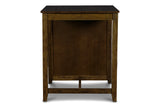 Gia 3 Pc 30" Storage Counter Table & 2 Chairs-Brown