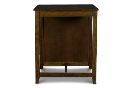 Gia 3 Pc 30" Storage Counter Table & 2 Chairs-Brown