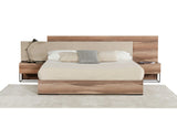 Matteo - Italian Modern Walnut & Fabric Bed