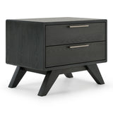 Yolonda + Soria - Modern Dark Teal Fabric + Grey Wash 4-Piece Bedroom Set