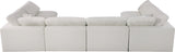Serene Cream Linen Fabric Deluxe Cloud Modular Sectional