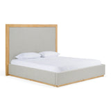 Santa Barbara - Modern Grey Fabric + Natural Bedroom Set