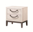 Crown Mark Furniture Veda 2 Drawer Nightstand in Beige image
