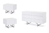 Chrysler Modern White 4-Piece Bedroom Set