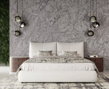 Patrick - Modern White Leather Bed
