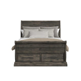 Park Ridge Sleigh Storage Bed in Charcoal