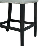 Francesca White Marble Square 5PC Counter Height Dining Set-Table & Four Grey PU Chairs