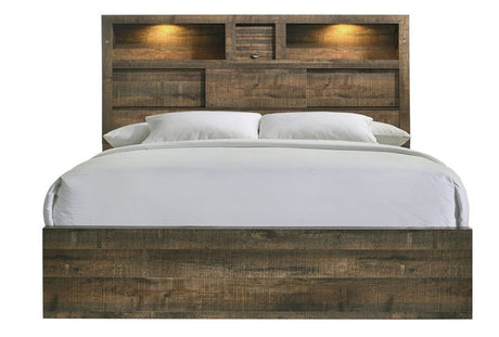 Elements International Bailey Twin Music Bed in Warm Walnut BY520TB image