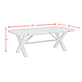 (D680-31) Callista- Rectangular Table- Beach/Natural Metal