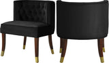 Perry Black Velvet Dining Chair