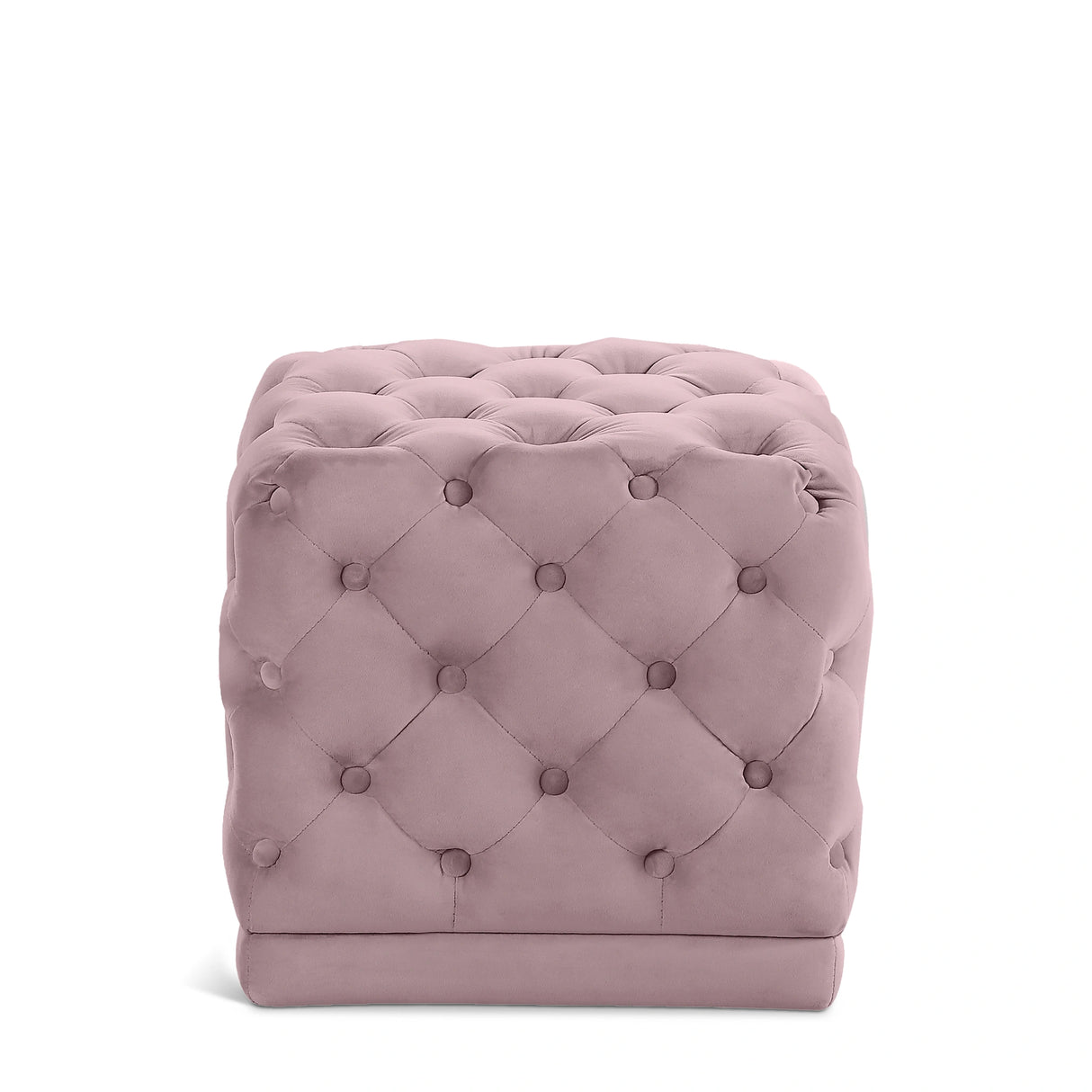 Stella Pink Velvet Ottoman/Stool