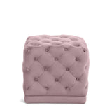 Stella Pink Velvet Ottoman/Stool