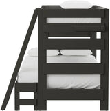Elements International Cali Kids Twin over Full Bunk Bed with Ladder in Sleek Gray
