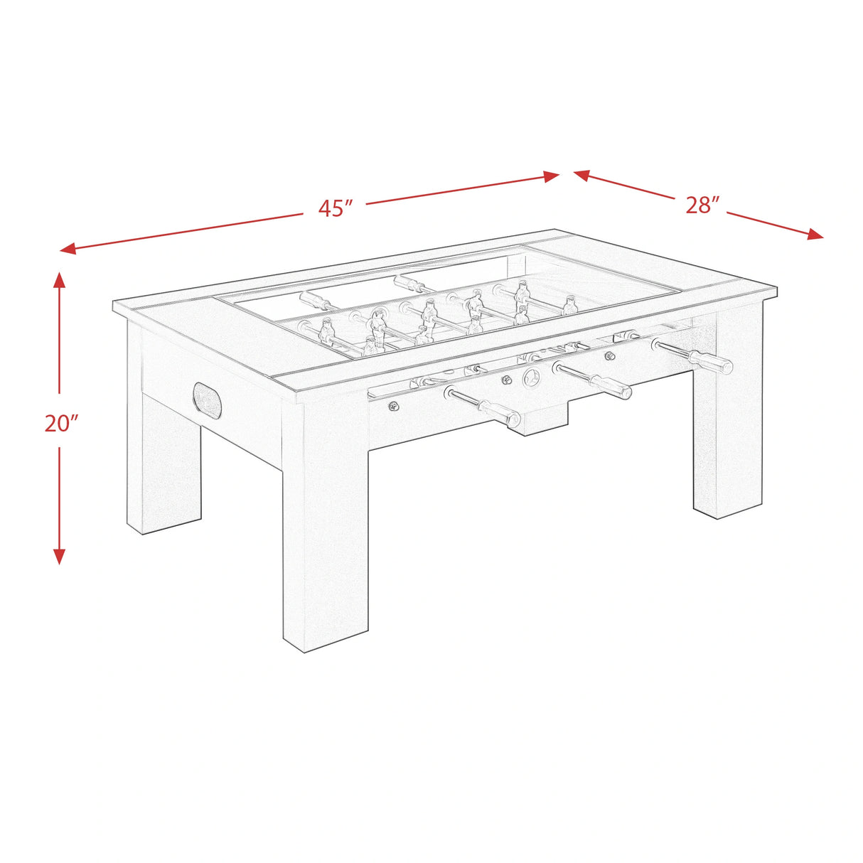 Giga Foosball Table (SSG-110601) Black Foosball Table