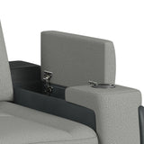 Lantana Power Motion Recliner with Power Headrest, Led, wireless charger and Cup holder in Rocky Cement/Charcoal