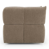 Marisol - Modern Taupe Fabric Swivel Accent Chair