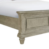 Whit-Ash Panel Bedroom Set with Door Chest in Light Grey