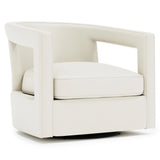 Alana Leather Swivel Chair Without Nails
