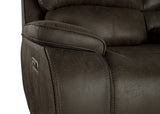 Brookings Console Loveseat W/Pwr Hr & Fr-Brown