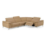 Mini Wonder - Italian Modern Deserto Leather Sectional Sofa with Right Facing Recliner