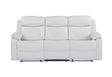 U6026 Blanche White Reclining Sofa with LED