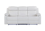 U6026 Blanche White Reclining Sofa with LED