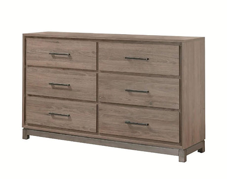 Crown Mark Furniture River 6 Drawer Dresser in Brown image