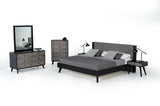 Panther Contemporary Grey & Black Bed